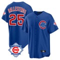 Trusc C.Cubs #25 Mois¡§|s Ballesteros Player Royal 150th Anniversary Home Game Stitched Jerseys