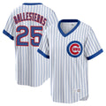 Trusc C.Cubs #25 Mois¡§|s Ballesteros Player White T-shirt Cooperstown Collection Limited Stitched Jerseys