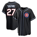Trusc C.Cubs #27 Seiya Suzuki Player Black Fashion Out Game Stitched Jerseys