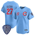 Trusc C.Cubs #27 Seiya Suzuki Player Blue Vapor Premier Limited Home Stitched Jerseys