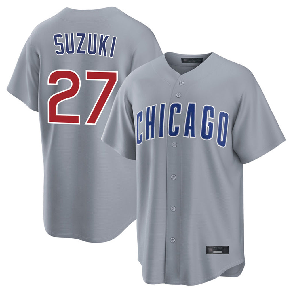 Trusc C.Cubs #27 Seiya Suzuki Player Gray Home Game Stitched Jerseys