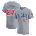 Trusc C.Cubs #27 Seiya Suzuki Player Gray Road Limited Elite Home Stitched Jerseys