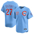 Trusc C.Cubs #27 Seiya Suzuki Player Light Blue Limited Home Stitched Jerseys