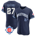 Trusc C.Cubs #27 Seiya Suzuki Player Navy City Connect 150th Anniversary Limited Elite Home Stitched Jerseys