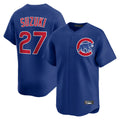 Trusc C.Cubs #27 Seiya Suzuki Player Royal Limited Home Stitched Jerseys