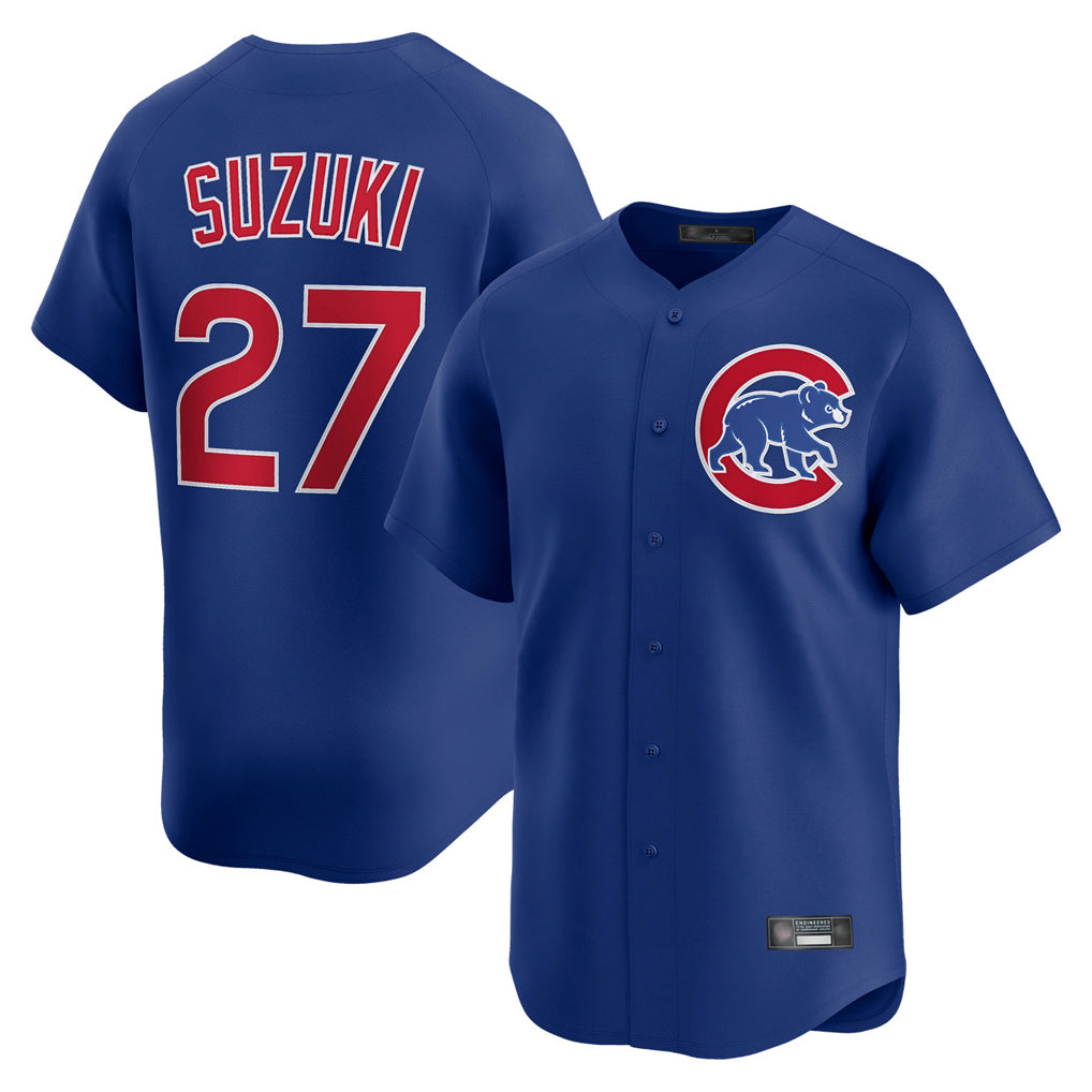 Trusc C.Cubs #27 Seiya Suzuki Player Royal Limited Home Stitched Jerseys