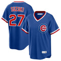 Trusc C.Cubs #27 Seiya Suzuki Player Royal T-shirt Cooperstown Collection Limited Stitched Jerseys