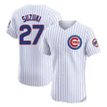 Trusc C.Cubs #27 Seiya Suzuki Player White Limited Elite Home Game Stitched Jerseys