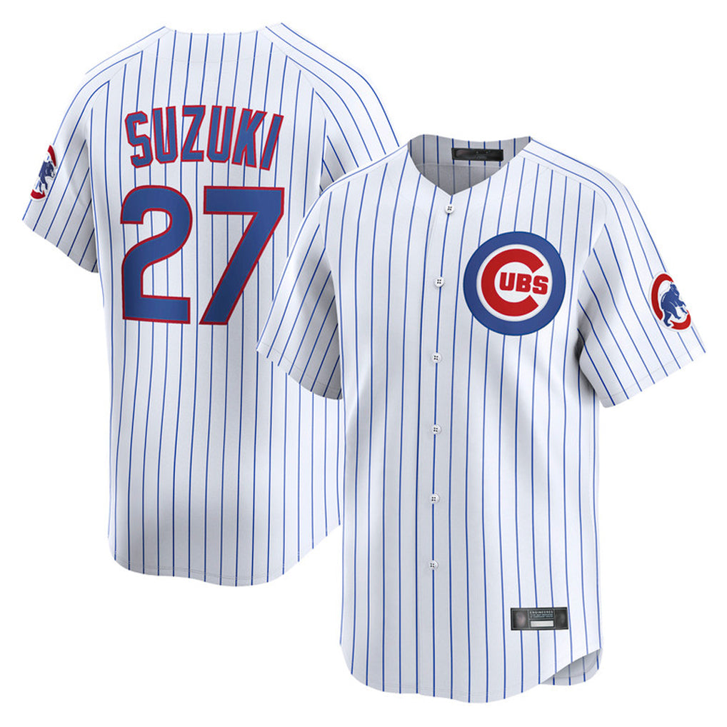 Trusc C.Cubs #27 Seiya Suzuki Player White Limited Home Game Stitched Jerseys