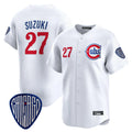 Trusc C.Cubs #27 Seiya Suzuki Player White Vapor Premier Limited Home Stitched Jerseys