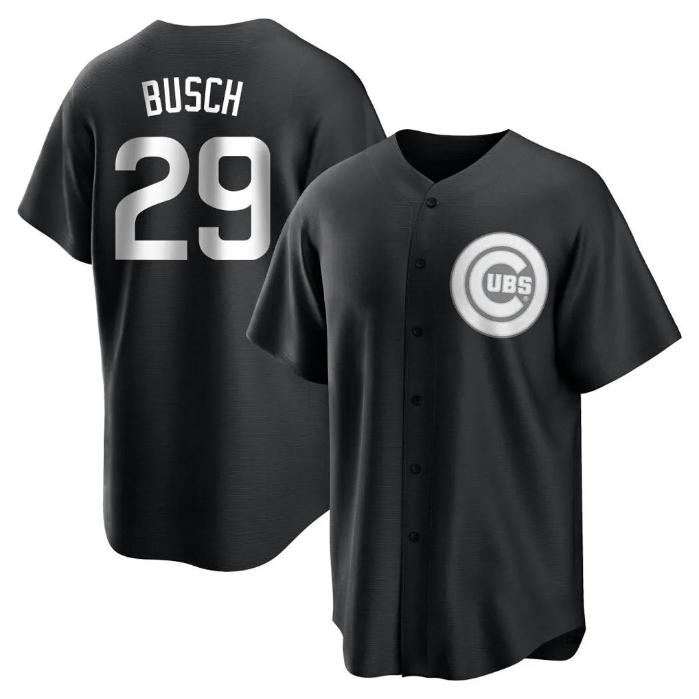 Trusc C.Cubs #29 Michael Busch Player Black Game Stitched Jerseys