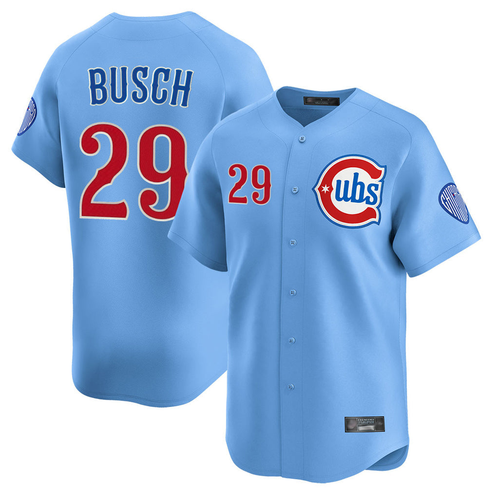 Trusc C.Cubs #29 Michael Busch Player Light Blue Limited Home Stitched Jerseys