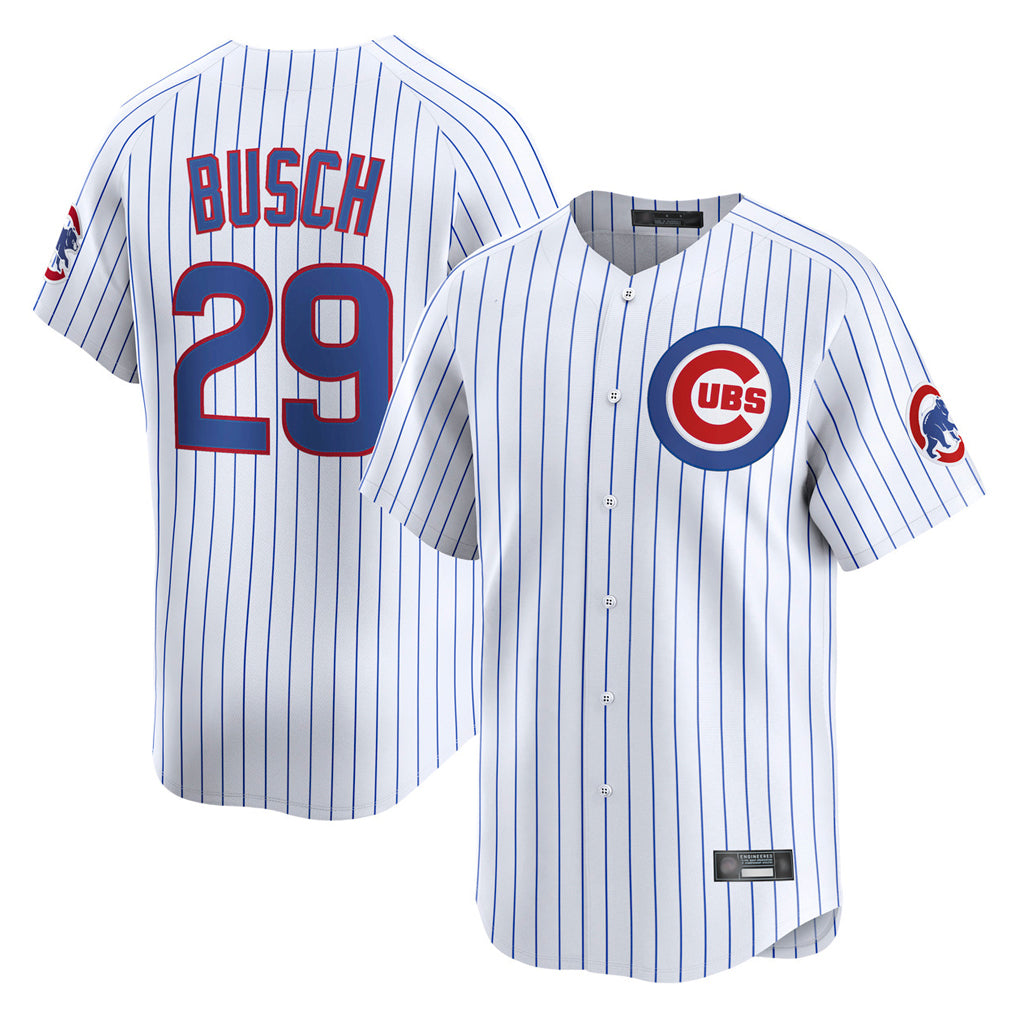 Trusc C.Cubs #29 Michael Busch Player White Limited Home Game Stitched Jerseys