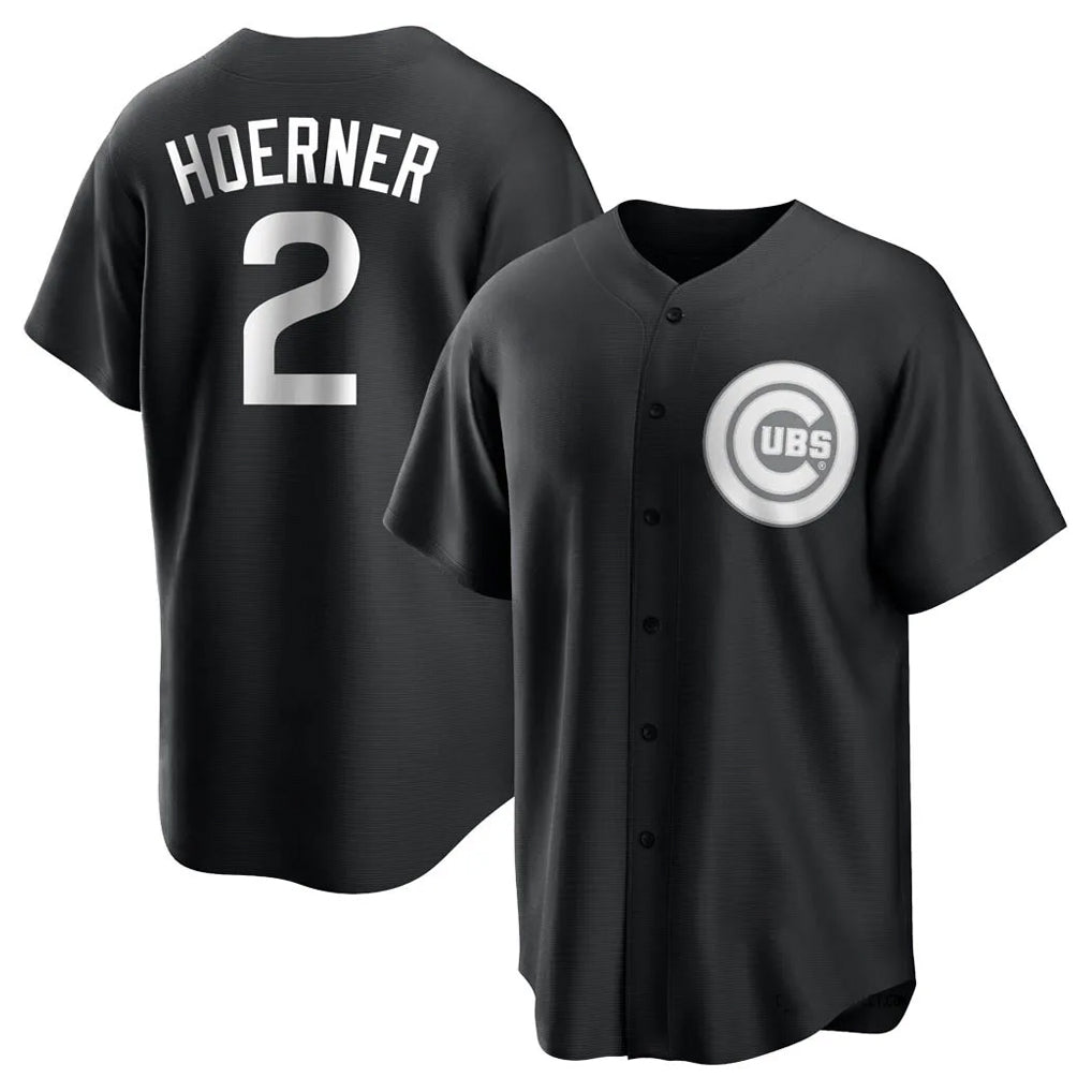 Trusc C.Cubs #2 Nico Hoerner Player Black Game Stitched Jerseys