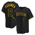 Trusc C.Cubs #2 Nico Hoerner Player Black Snake Skin City Game Stitched Jerseys