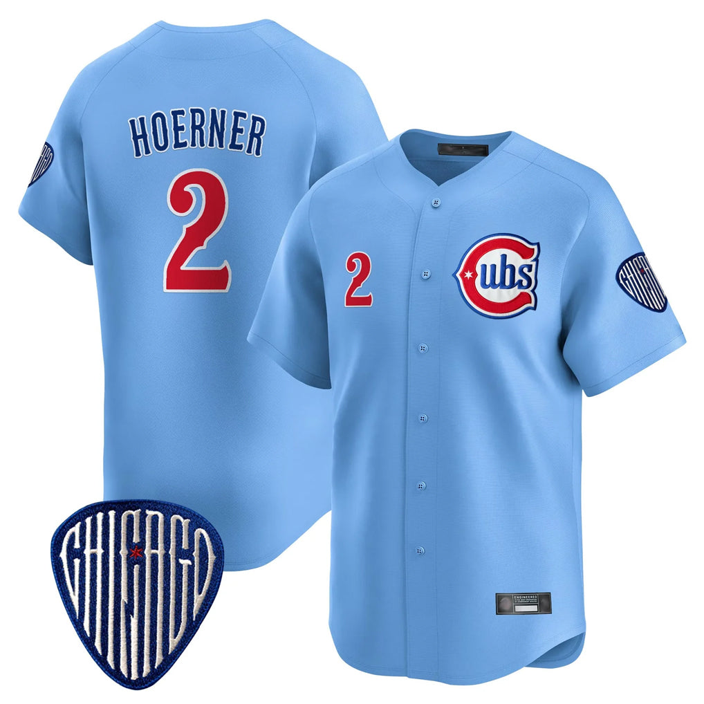 Trusc C.Cubs #2 Nico Hoerner Player Blue Vapor Premier Limited Home Stitched Jerseys