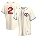 Trusc C.Cubs #2 Nico Hoerner Player Cream Field of Dreams Home Game Stitched Jerseys