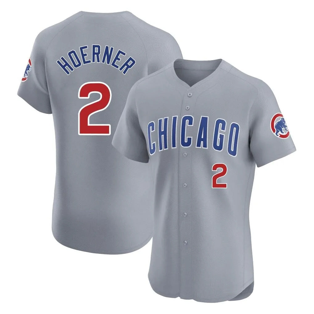 Trusc C.Cubs #2 Nico Hoerner Player Gray Road Limited Elite Home Stitched Jerseys
