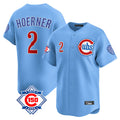 Trusc C.Cubs #2 Nico Hoerner Player Light Blue 150th Anniversary Limited Home Stitched Jerseys