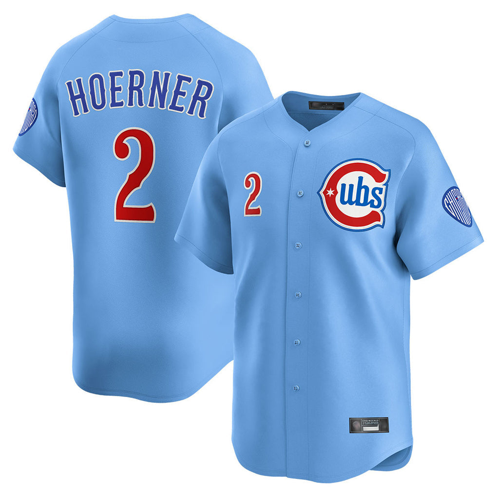 Trusc C.Cubs #2 Nico Hoerner Player Light Blue Limited Home Stitched Jerseys