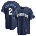 Trusc C.Cubs #2 Nico Hoerner Player Navy City Connect Home Game Stitched Jerseys