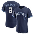 Trusc C.Cubs #2 Nico Hoerner Player Navy City Connect Limited Elite Home Stitched Jerseys