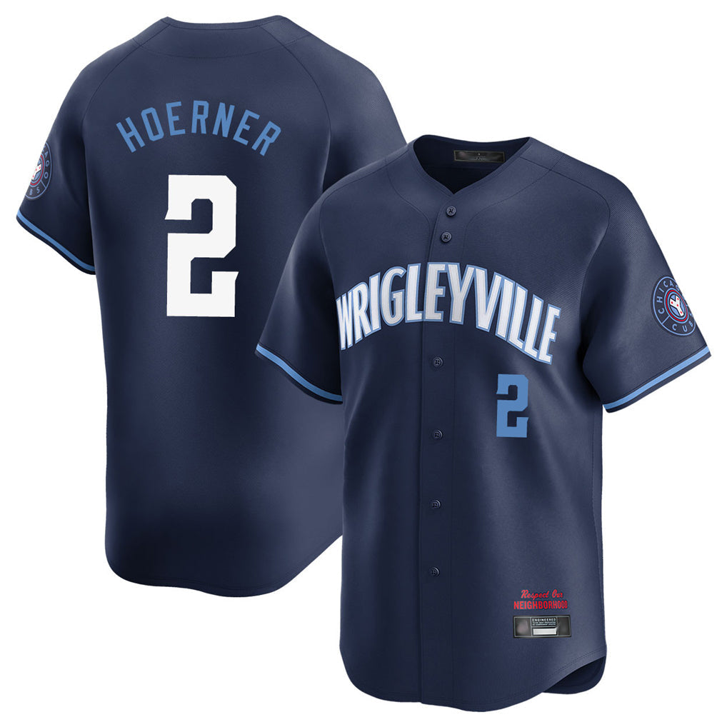 Trusc C.Cubs #2 Nico Hoerner Player Navy City Connect Limited Home Stitched Jerseys
