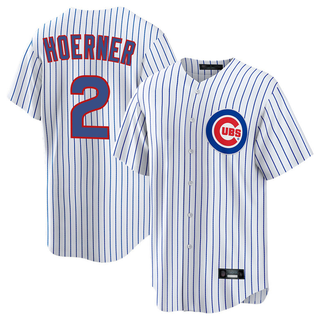 Trusc C.Cubs #2 Nico Hoerner Player White Game Home Stitched Jerseys