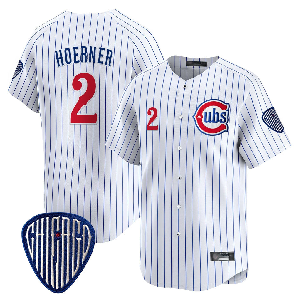 Trusc C.Cubs #2 Nico Hoerner Player White Pinstripe Vapor Premier Limited Home Stitched Jerseys