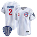 Trusc C.Cubs #2 Nico Hoerner Player White Pinstripe Vapor Premier Limited Home Stitched Jerseys