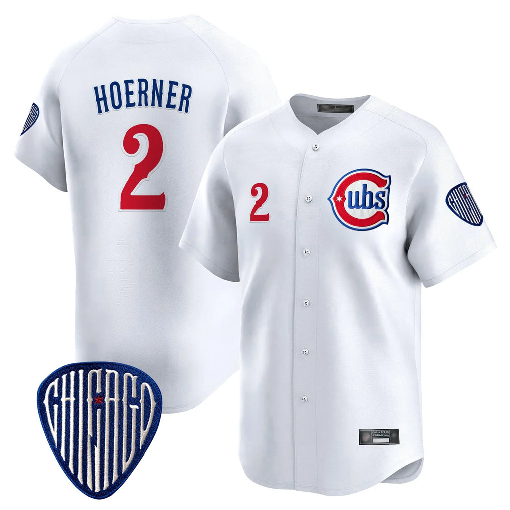 Trusc C.Cubs #2 Nico Hoerner Player White Vapor Premier Limited Home Stitched Jerseys