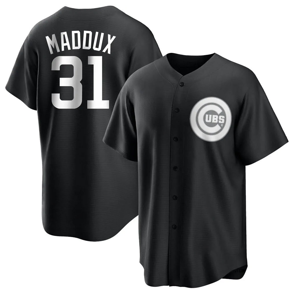Trusc C.Cubs #31 Greg Maddux Player Black Game Stitched Jerseys