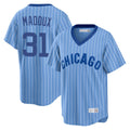 Trusc C.Cubs #31 Greg Maddux Player Blue T-shirt Cooperstown Collection Limited Stitched Jerseys