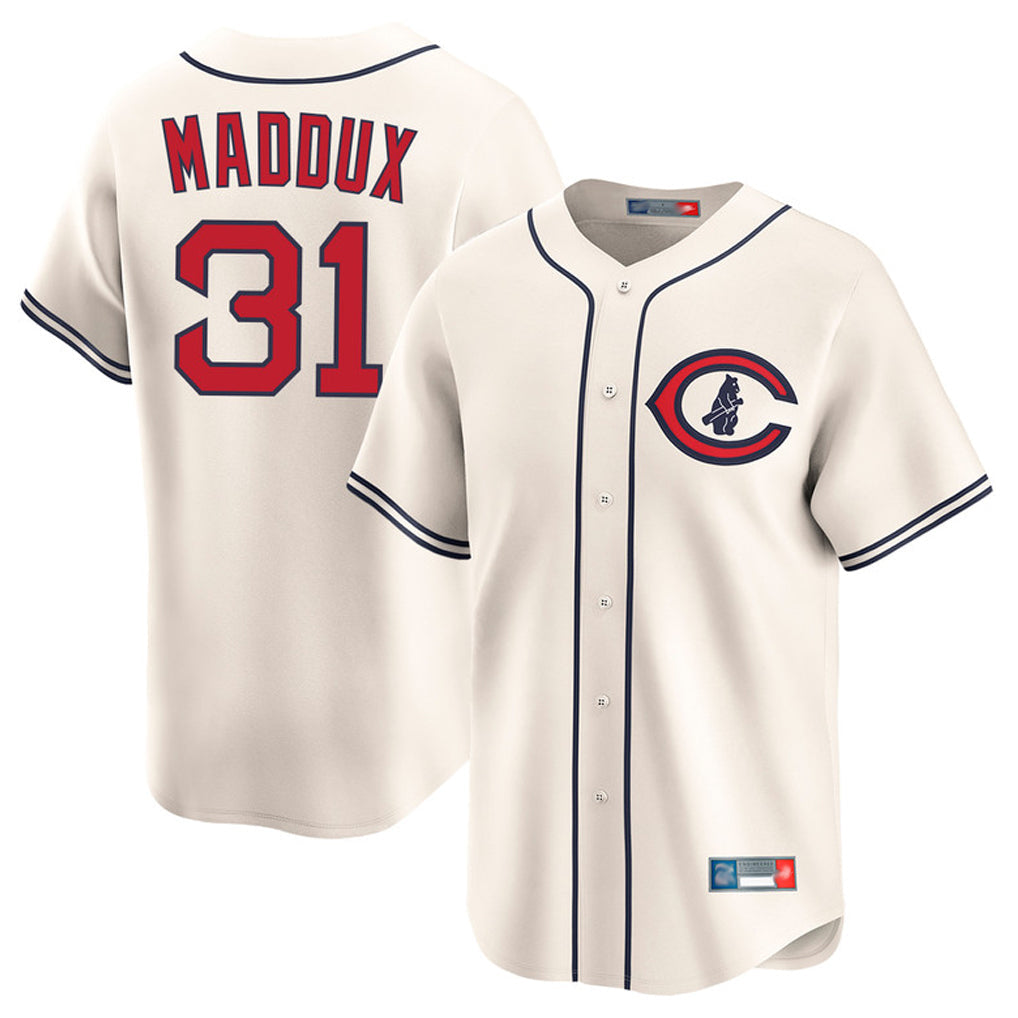 Trusc C.Cubs #31 Greg Maddux Player Cream Field of Dreams Limited Home Game Stitched Jerseys