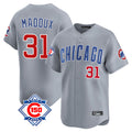 Trusc C.Cubs #31 Greg Maddux Player Gray Road 150th Anniversary Limited Home Stitched Jerseys