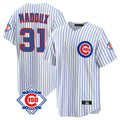Trusc C.Cubs #31 Greg Maddux Player White 150th Anniversary Home Game Stitched Jerseys