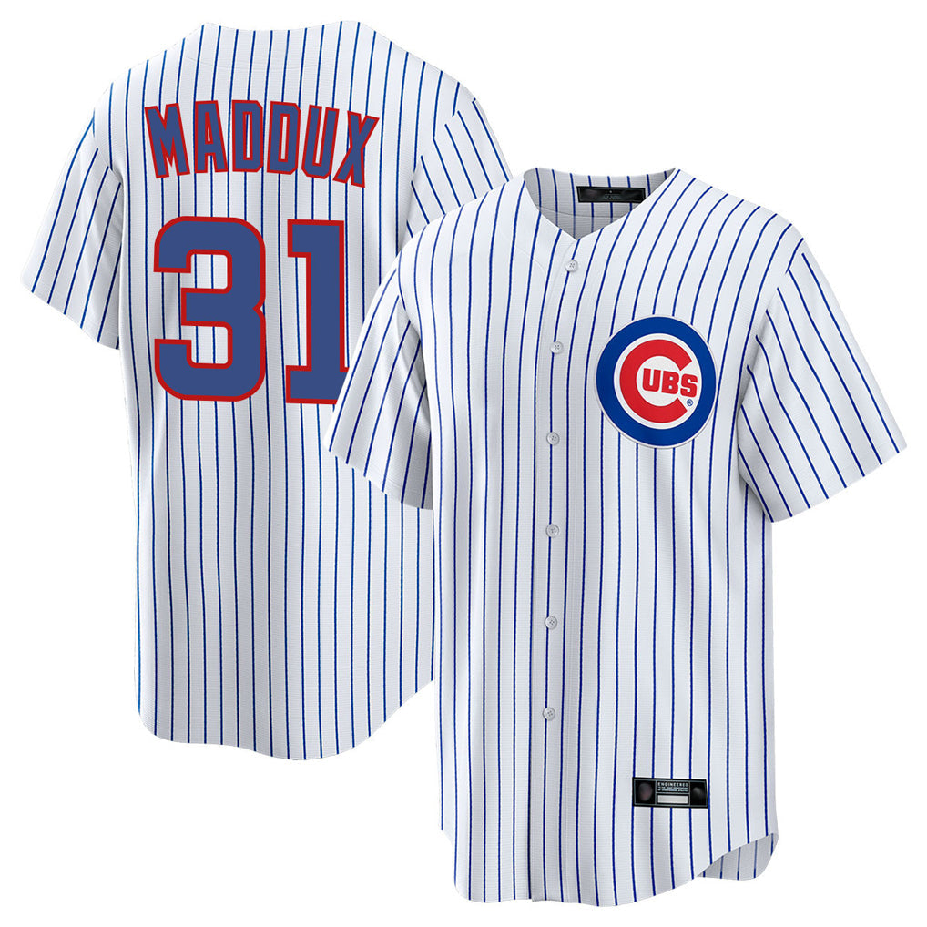 Trusc C.Cubs #31 Greg Maddux Player White Game Home Stitched Jerseys