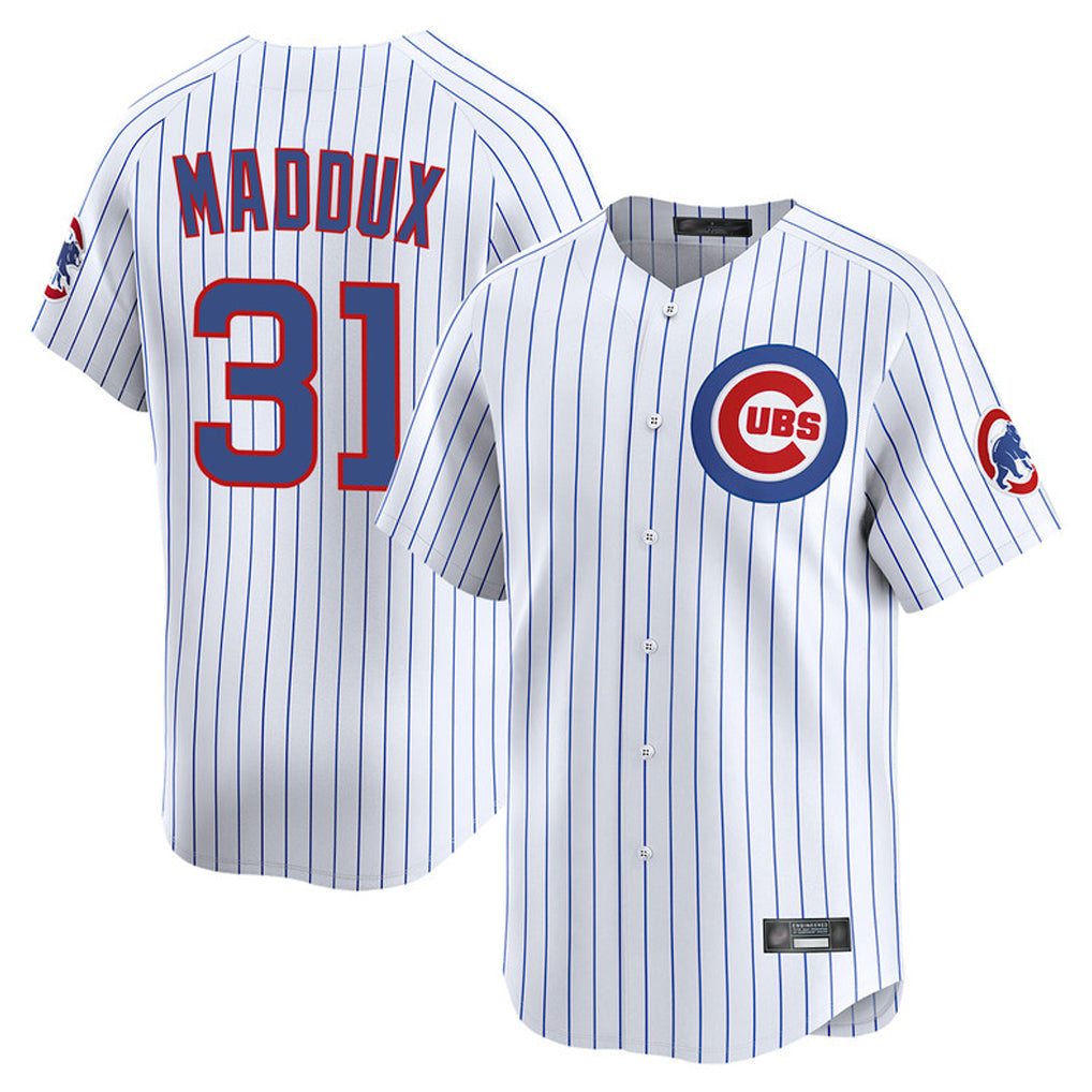 Trusc C.Cubs #31 Greg Maddux Player White Limited Home Game Stitched Jerseys