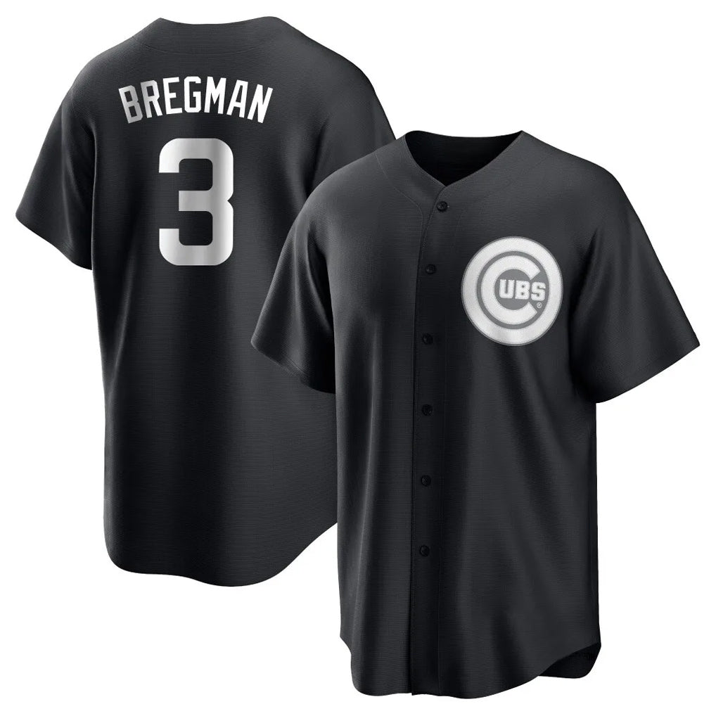 Trusc C.Cubs #3 Alex Bregman Black Game Stitched Jerseys