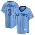 Trusc C.Cubs #3 Alex Bregman Blue T-shirt Cooperstown Collection Limited Stitched Jerseys