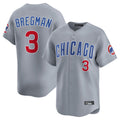Trusc C.Cubs #3 Alex Bregman Gray Road Limited Home Stitched Jerseys