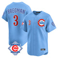 Trusc C.Cubs #3 Alex Bregman Light Blue 150th Anniversary Limited Home Stitched Jerseys