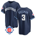 Trusc C.Cubs #3 Alex Bregman Navy 150th Anniversary City Connect Home Game Stitched Jerseys