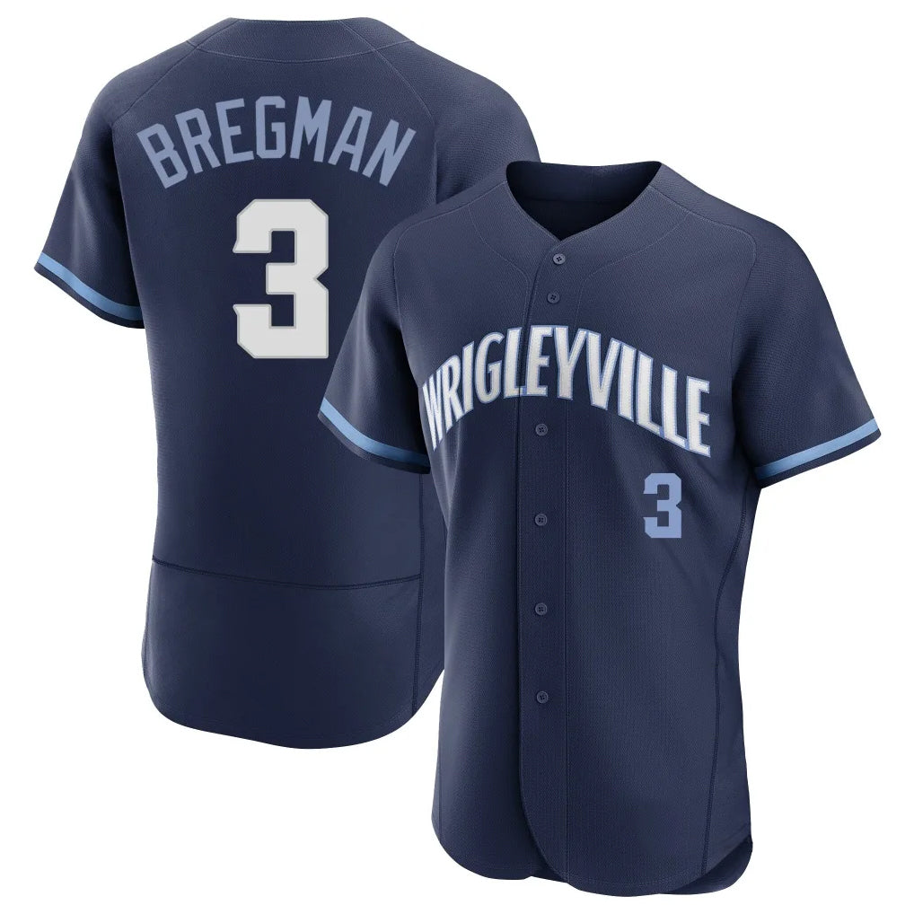 Trusc C.Cubs #3 Alex Bregman Navy City Connect Limited Elite Home Stitched Jerseys