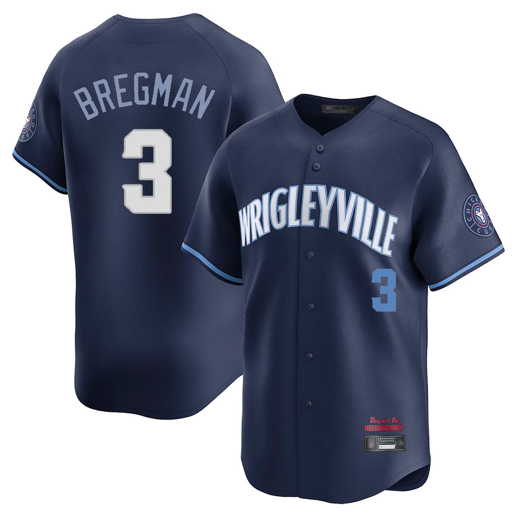 Trusc C.Cubs #3 Alex Bregman Navy City Connect Limited Home Stitched Jerseys
