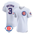Trusc C.Cubs #3 Alex Bregman White 150th Anniversary Limited Elite Home Game Stitched Jerseys