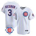 Trusc C.Cubs #3 Alex Bregman White Game Home Stitched Jerseys