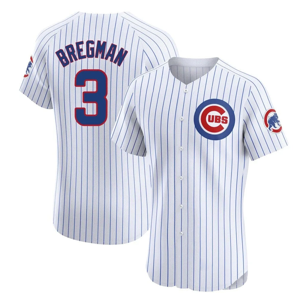 Trusc C.Cubs #3 Alex Bregman White Limited Elite Home Game Stitched Jerseys