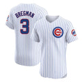 Trusc C.Cubs #3 Alex Bregman White Limited Elite Home Game Stitched Jerseys