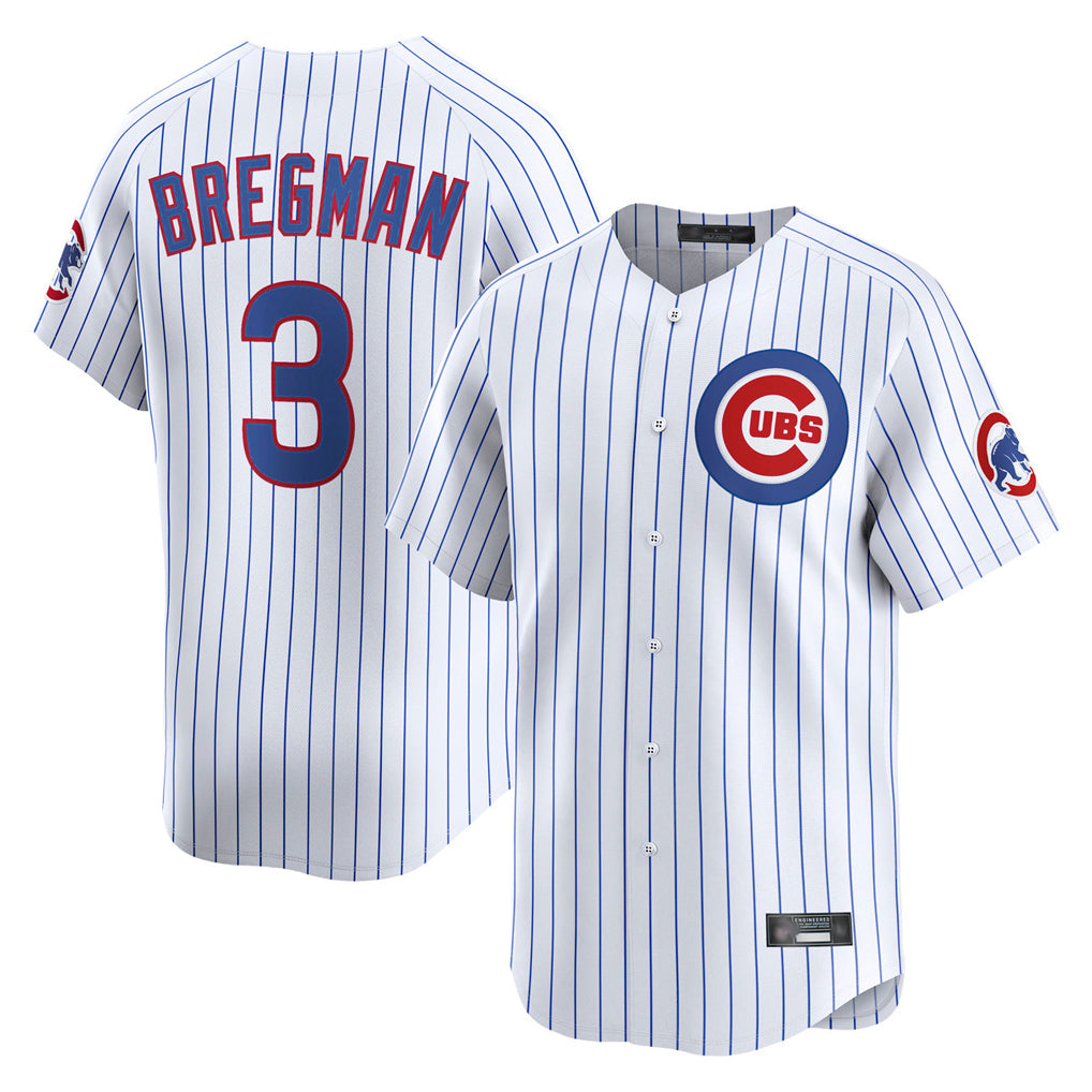 Trusc C.Cubs #3 Alex Bregman White Limited Home Game Stitched Jerseys